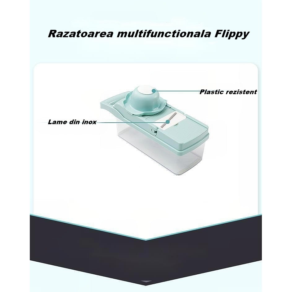Feliator Multifunctional, Razatoare, 8 In 1, Pentru Fructe Si Legume, 10 Piese, Lame De Inox, Recipient Stocare, Separator Oua, Protectie Mana, Abs, 32.2X11.3 Cm, Albastru/Alb - vivimall.ro