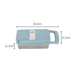 Feliator Multifunctional, Razatoare, 8 In 1, Pentru Fructe Si Legume, 10 Piese, Lame De Inox, Recipient Stocare, Separator Oua, Protectie Mana, Abs, 32.2X11.3 Cm, Albastru/Alb - vivimall.ro