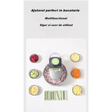 Feliator Multifunctional, Razatoare, 8 In 1, Pentru Fructe Si Legume, 12 Piese, Lame De Inox, Recipient Stocare, Separator Oua, Protectie Mana, Abs, Gri/Verde, 29.5X9X21.8 Cm - vivimall.ro