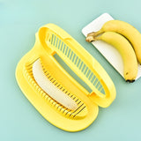Feliator Multifunctional Pentru Alimente, Model Banana, Pentru Legume Si Fructe, Accesoriu Pentru Bucatarie, 28.8X18.3 Cm, Galben - vivimall.ro