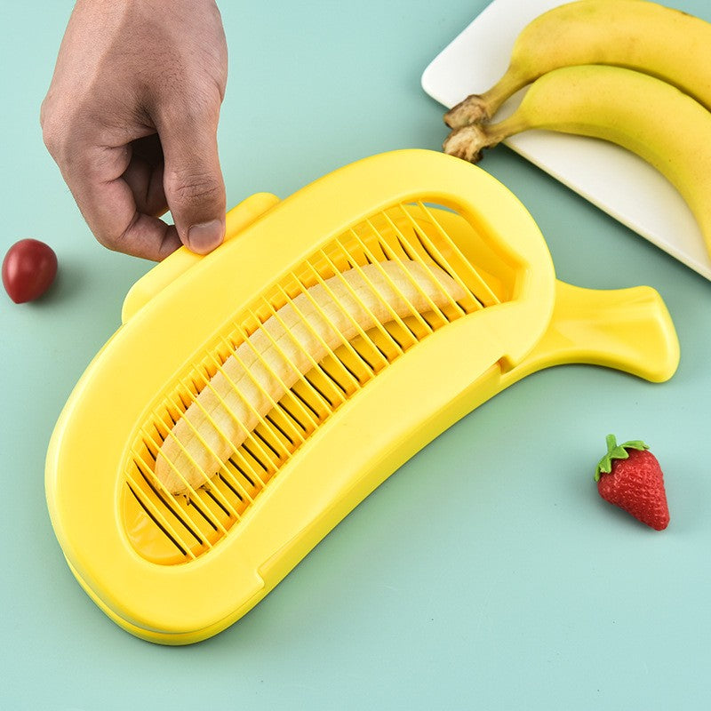 Feliator Multifunctional pentru Alimente, Vivimall, Model Banana, pentru Legume si Fructe, Accesoriu pentru Bucatarie, 28.8x18.3 cm, Galben - vivimall.ro