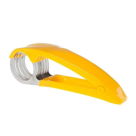 Feliator Pentru Alimente, Accesoriu Pentru Bucatarie, Cutit Pentru Legume Si Fructe, Model Banana, Ergonomic, 17.5X5X4 Cm, Galben - vivimall.ro
