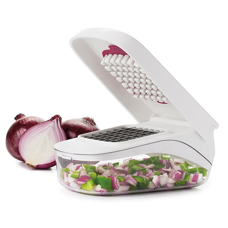 Feliator Pentru Legume, Ustensila Bucatarie, Presa Manuala Pentru Carfoi Pai, Multifunctional, 20X12.5X10 Cm, Abs, Alb - vivimall.ro