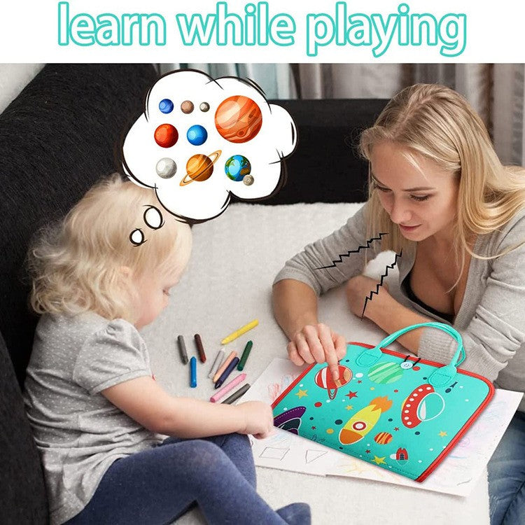 Carte senzoriala Montessori spatiu cosmic | TinyExplore - vivimall.ro