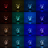 Lampa Led Decorativa, 3D, Roata Panoramica, Cu Telecomanda, Doua Moduri De Alimentare Usb Si Baterii, 20 Cm Inaltime, Din Material Acril Si Lumina A, Alb - vivimall.ro