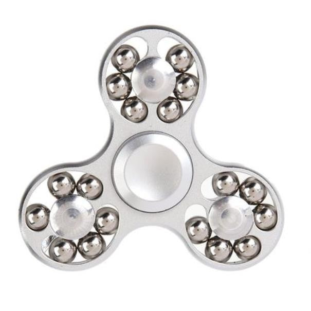 Fidget Spinner 18 Balls, Argintiu - vivimall.ro