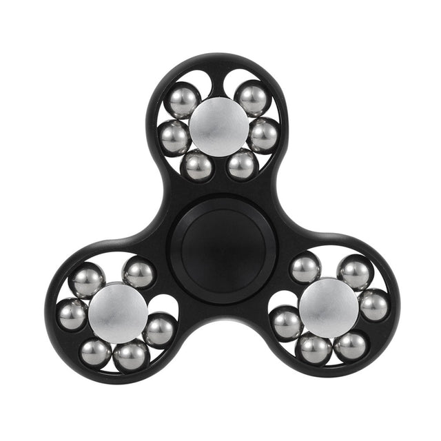 Fidget Spinner 18 Balls, Negru - vivimall.ro