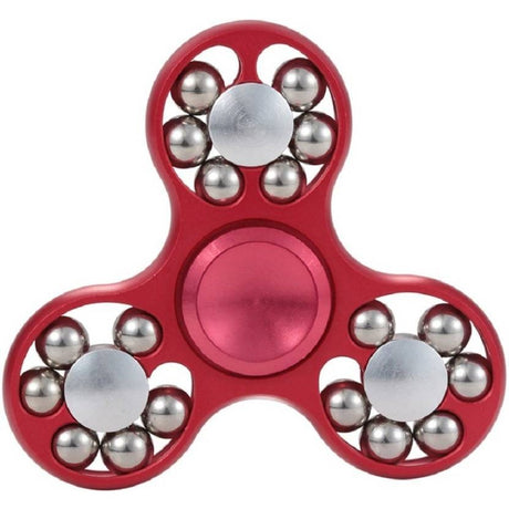 Fidget Spinner 18 Balls, Rosu - vivimall.ro