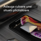 Fidget Spinner Flippy 41x41 mm argintiu în rotație, captură dinamică, jucărie antistres energie cinetică