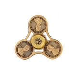 Fidget Spinner Jucarie Antistres Model One Cent Auriu - vivimall.ro