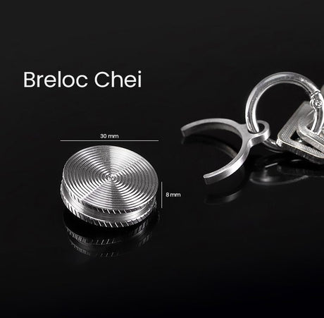 Titirez antistres Flippy tip breloc din oțel inoxidabil silver, unghi lateral cu detalii ondulații
