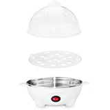 Fierbator de Oua Electric, Flipppy, Capacitate 7 oua, Aparat de fiert oua, 220V, Oprire Automata, 3 Moduri de Fiert Oua, 15 x 15 x 15 cm, Culoare Alb - vivimall.ro