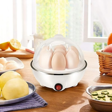 Fierbator De Oua Electric, Flipppy, Capacitate 7 Oua, Aparat De Fiert Oua, 220V, Oprire Automata, 3 Moduri De Fiert Oua, 15 X 15 X 15 Cm, Culoare Alb - vivimall.ro