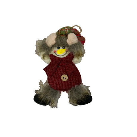 Figurina de Craciun, Flippy, pentru Brad, Tip Om de Zapada, 5 x 7 cm, Multicolor