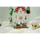 Figurina decorata de Craciun, Om de zapada, Alb, din Lemn, 18 cm x 24.5 cm, Interior, Flippy - vivimall.ro