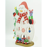 Figurina decorata de Craciun, Om de zapada, Alb, din Lemn, 18 cm x 24.5 cm, Interior, Flippy - vivimall.ro