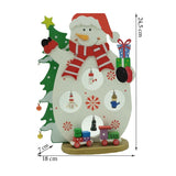 Figurina decorata de Craciun, Om de zapada, Alb, din Lemn, 18 cm x 24.5 cm, Interior, Flippy - vivimall.ro