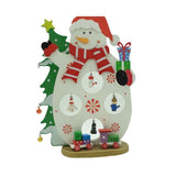 Figurina decorata de Craciun, Om de zapada, Alb, din Lemn, 18 cm x 24.5 cm, Interior, Flippy - vivimall.ro
