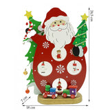 Figurina decorata, Mos Craciun, Rosu, din Lemn, 18 cm x 24.5 cm, Interior, Flippy - vivimall.ro