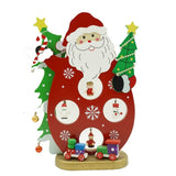 Figurina decorata, Mos Craciun, Rosu, din Lemn, 18 cm x 24.5 cm, Interior, Flippy - vivimall.ro