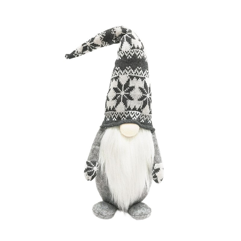 Figurina Decorativa, Pentru Craciun, Spiridus, Omul Padurii Cu Barba Lunga, Inaltime 47 Cm - vivimall.ro
