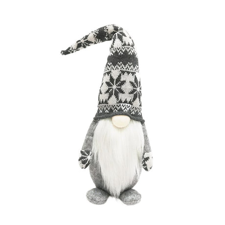 Figurina Decorativa, Pentru Craciun, Spiridus, Omul Padurii Cu Barba Lunga, Inaltime 47 Cm - vivimall.ro