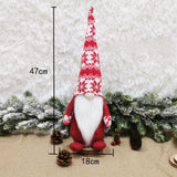Figurina Decorativa, Pentru Craciun, Spiridus, Omul Padurii Cu Barba Lunga, Inaltime 47 Cm - vivimall.ro