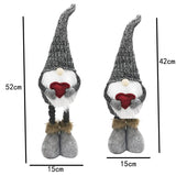 Figurina Decorativa, Pentru Craciun, Spiridus, Omul Padurii Indragostit, Picioare Telescopice, Inaltime Reglabila 42 - 52 Cm - vivimall.ro