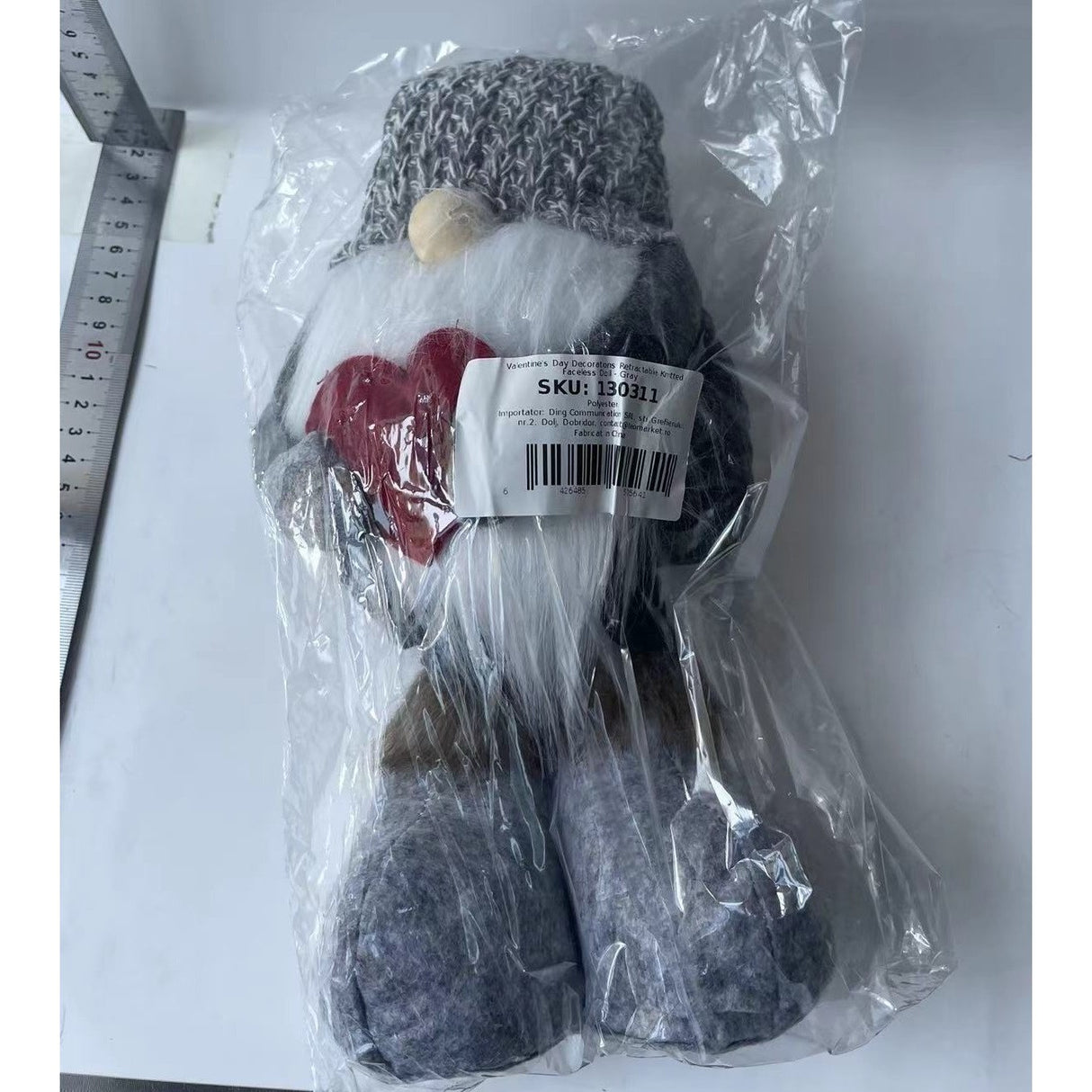 Figurina Decorativa, Pentru Craciun, Spiridus, Omul Padurii Indragostit, Picioare Telescopice, Inaltime Reglabila 42 - 52 Cm - vivimall.ro