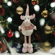 Figurina Decorativa, Pentru Craciun, Ren, Picioare Telescopice, Inaltime Reglabila 44-54Cm, Bluza Cu Paiete - vivimall.ro