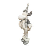 Figurina Decorativa, Pentru Craciun, Ren, Picioare Telescopice, Inaltime Reglabila 52- 82 Cm, Pantaloni Luciosi, Alb/ - vivimall.ro