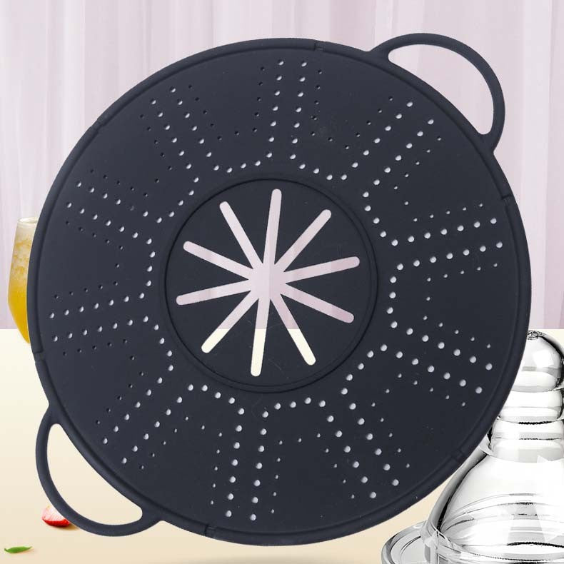 Capac Sita pentru Tigaie, Vivimall, 28 inch, Capac din Silicon pentru Scuregere, Rezistent la Remperaturi ridicate, Anti-Stropire, Deflector de Ulei, Negru - vivimall.ro