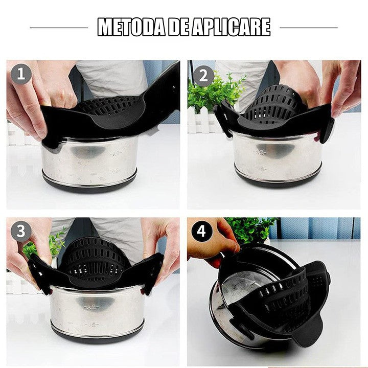 Strecurătoare din silicon, antiaderentă și termorezistentă | HeatStrain - vivimall.ro