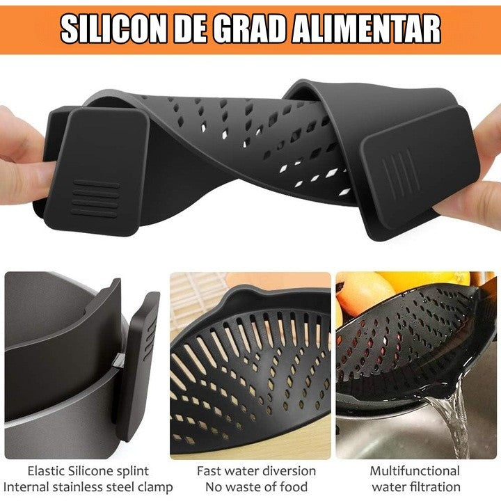 Strecurătoare din silicon, antiaderentă și termorezistentă | HeatStrain - vivimall.ro