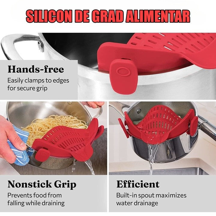 Strecurătoare din silicon, antiaderentă și termorezistentă | HeatStrain - vivimall.ro