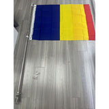 Kit Steagul Romaniei, Catarg 1.8 M, Suport Perete, Steag, Tricolor - vivimall.ro