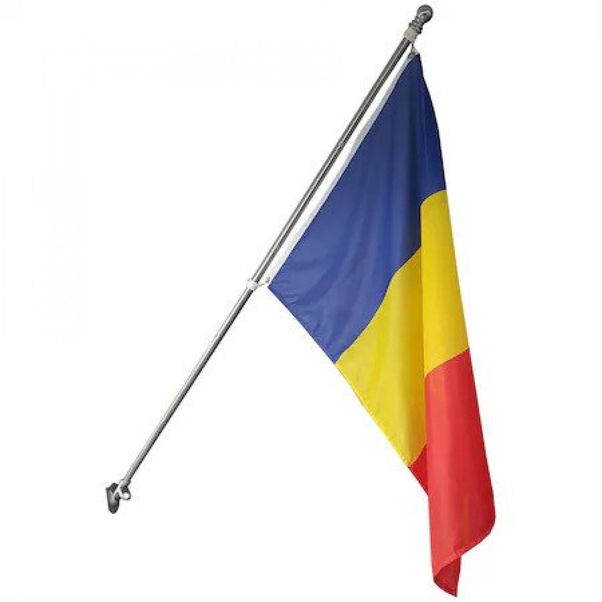 Kit Steagul Romaniei, Catarg 1.8 M, Suport Perete, Steag, Tricolor - vivimall.ro