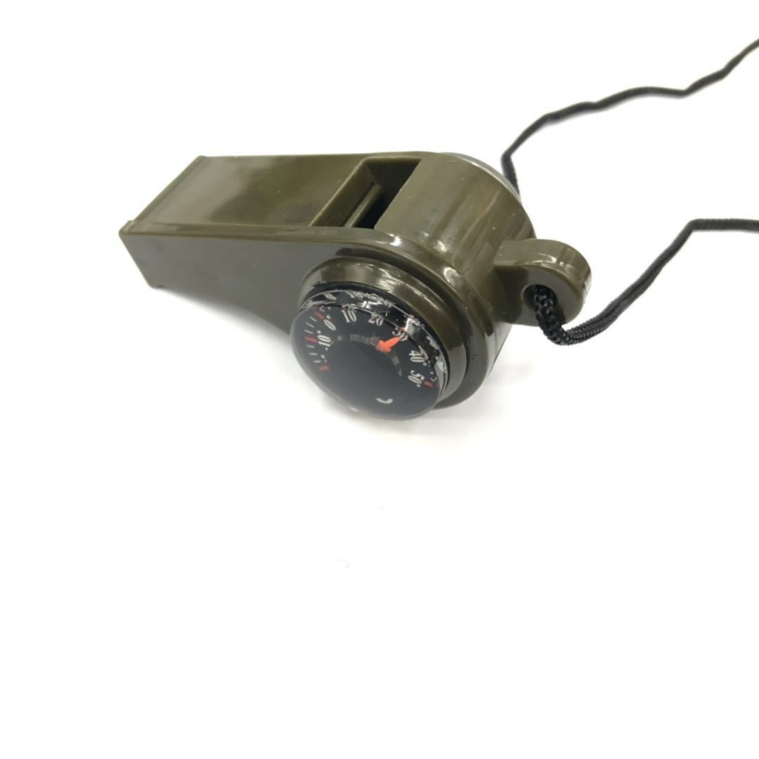 Fluier 3in1, Vivimall cu Busola si Termometru, pentru Drumetii, Negru