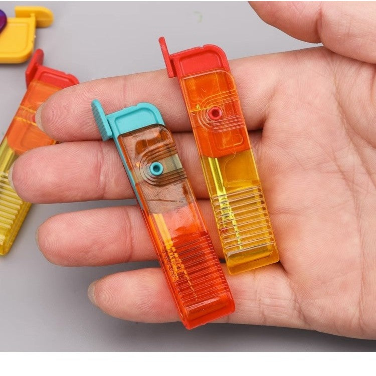 Dispozitiv pentru Descusut, Flippy, Taietor de Etichete, 1.7 x 7 cm, Pliabil, din Plastic, Rosu/Galben