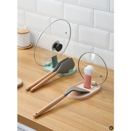 Suport Pliabil, Vivimall, pentru Capace, Linguri, Multifunctional, Plasare pe Blatul de Bucatarie, 11.5 x 18 x 2.2 cm, Albastru inchis - vivimall.ro