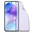 Folie de Protectie Ceramica, Flippy, Compatibila cu Samsung Galaxy A55, Ceramics 9D, Antisoc, Margini Negre, Transparent - vivimall.ro