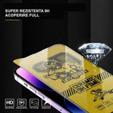 Folie de protectie Ceramica, Flippy,  compatibila cu Apple iPhone 15 Plus, Transparenta HD, 9H, margini negre - vivimall.ro