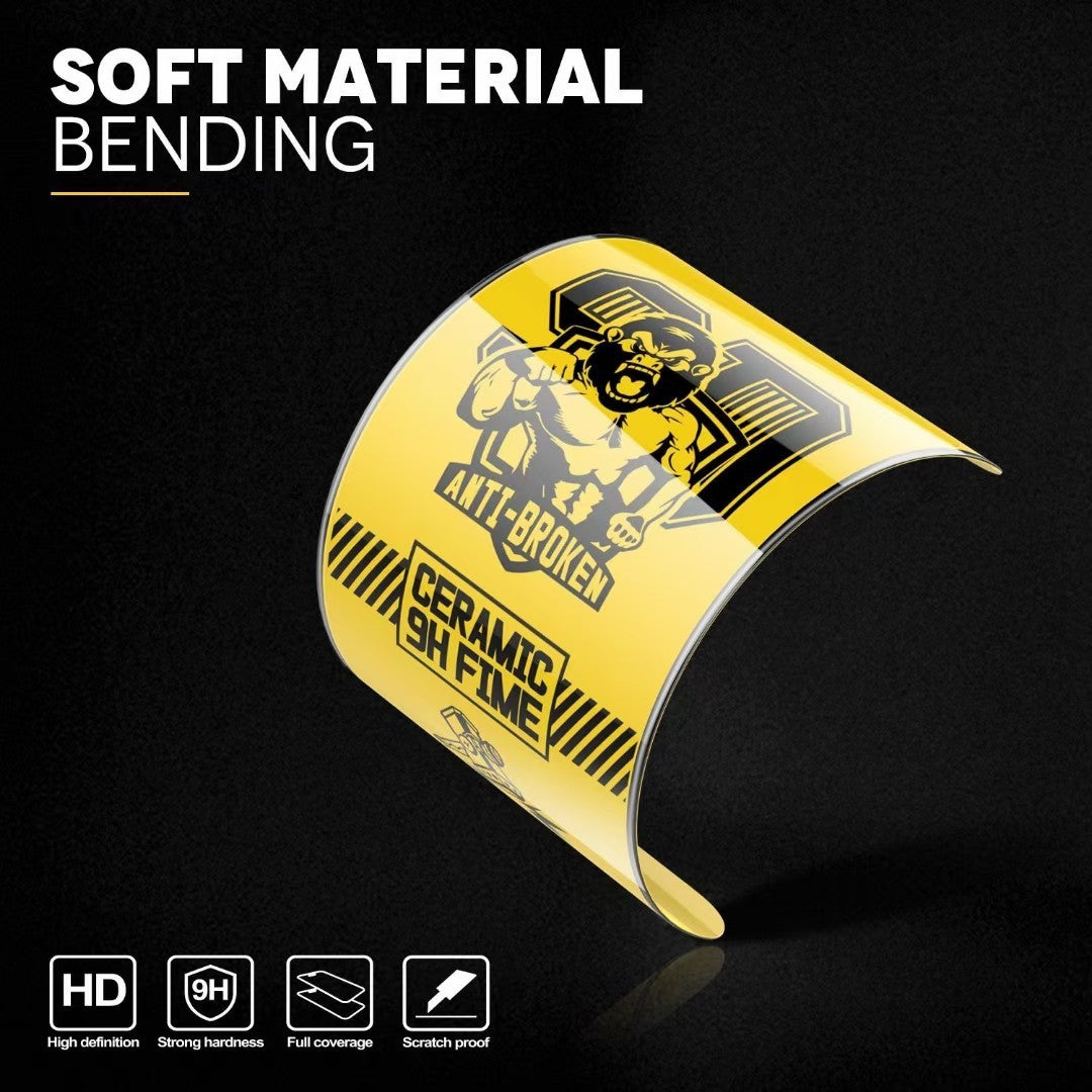 Folie de protectie Ceramica Flippy®, Transparenta HD, 9H, pentru Oppo A77 5G margini negre - vivimall.ro