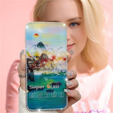 Folie protecție iPhone 15 Pro Max aplicată pe ecran, acoperire Full Screen HD transparentă