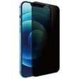 Folie privacy sticlă securizată 9H pentru iPhone 12 Mini, Full Glue, ramă neagră, vedere frontală