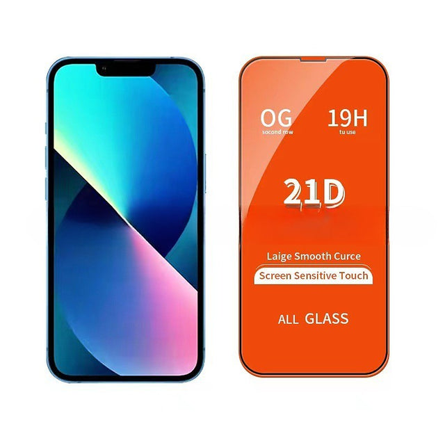 Folie de Protectie, Vivimall, pentru Apple iPhone 15 Plus, Tempered Glass OG, Full Cover 21D, HD, Margini Negre, Transparent - vivimall.ro