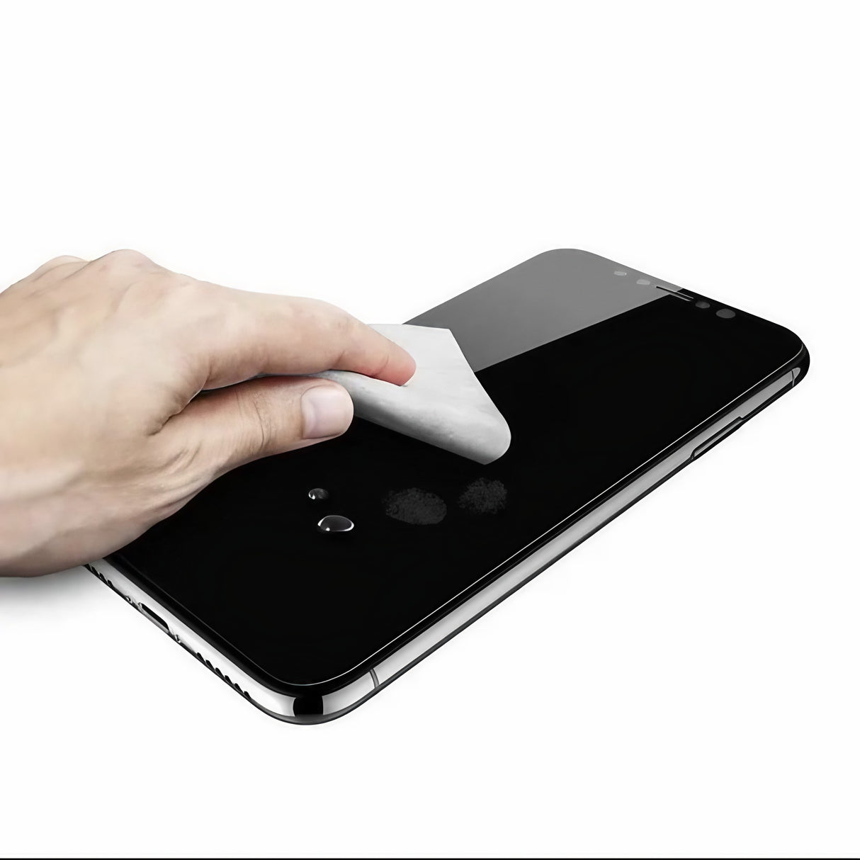 Folie de Protectie, Vivimall, pentru Apple iPhone 15 Pro Max, Tempered Glass 10D, Full Cover, Margini Negre, Transparent - vivimall.ro