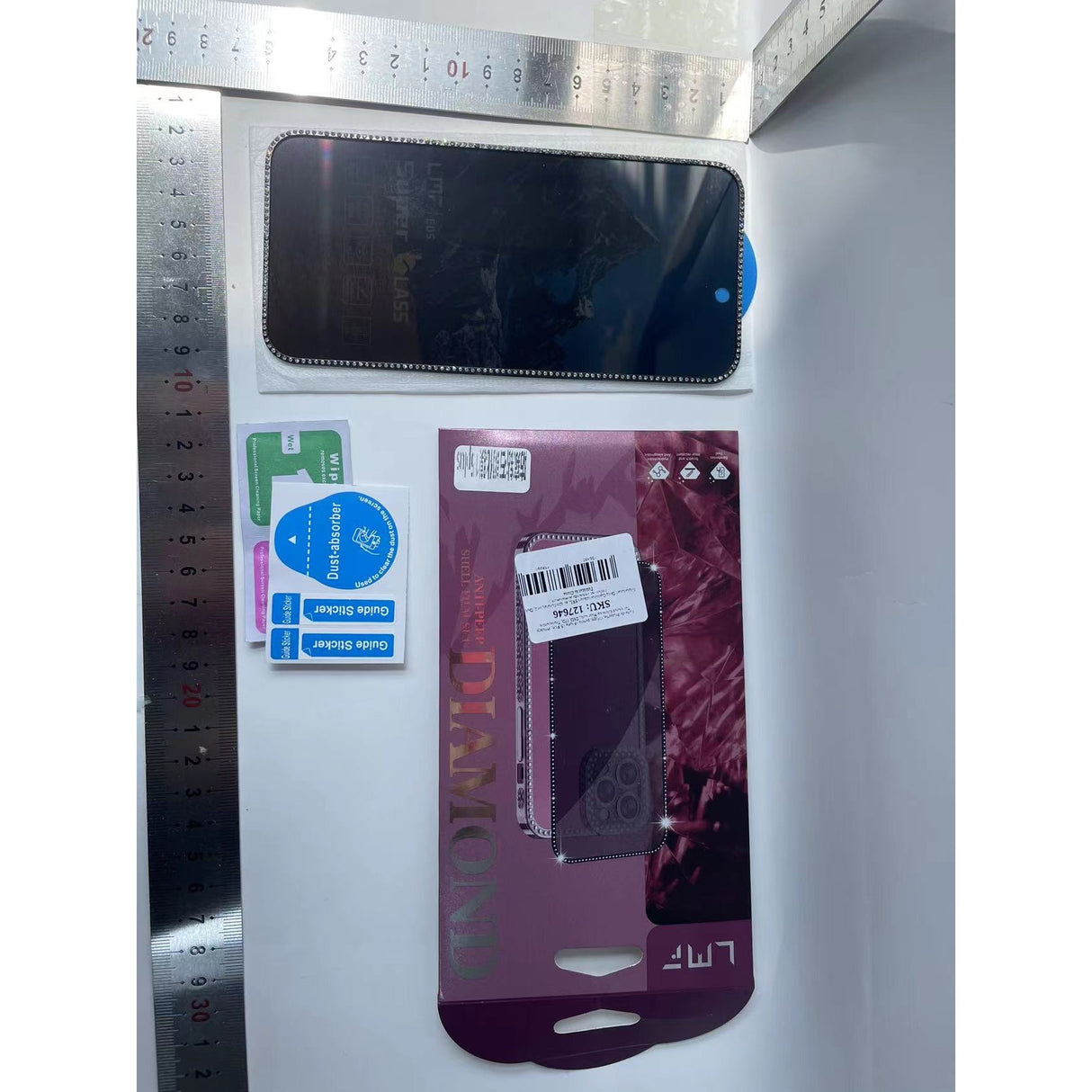 Pachet folie protecție privacy iPhone 15 Plus, sticlă 9H ESD HD transparent
