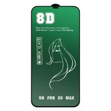 Folie protecție iPhone 15 Plus Mirror 8D verde aplicată pe ecranul telefonului, vedere laterală
