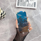 Folie de Protectie, Vivimall, pentru iPhone 15, Privacy Tempered Glass cu Pietricele, ESD, HD, Transparent - vivimall.ro